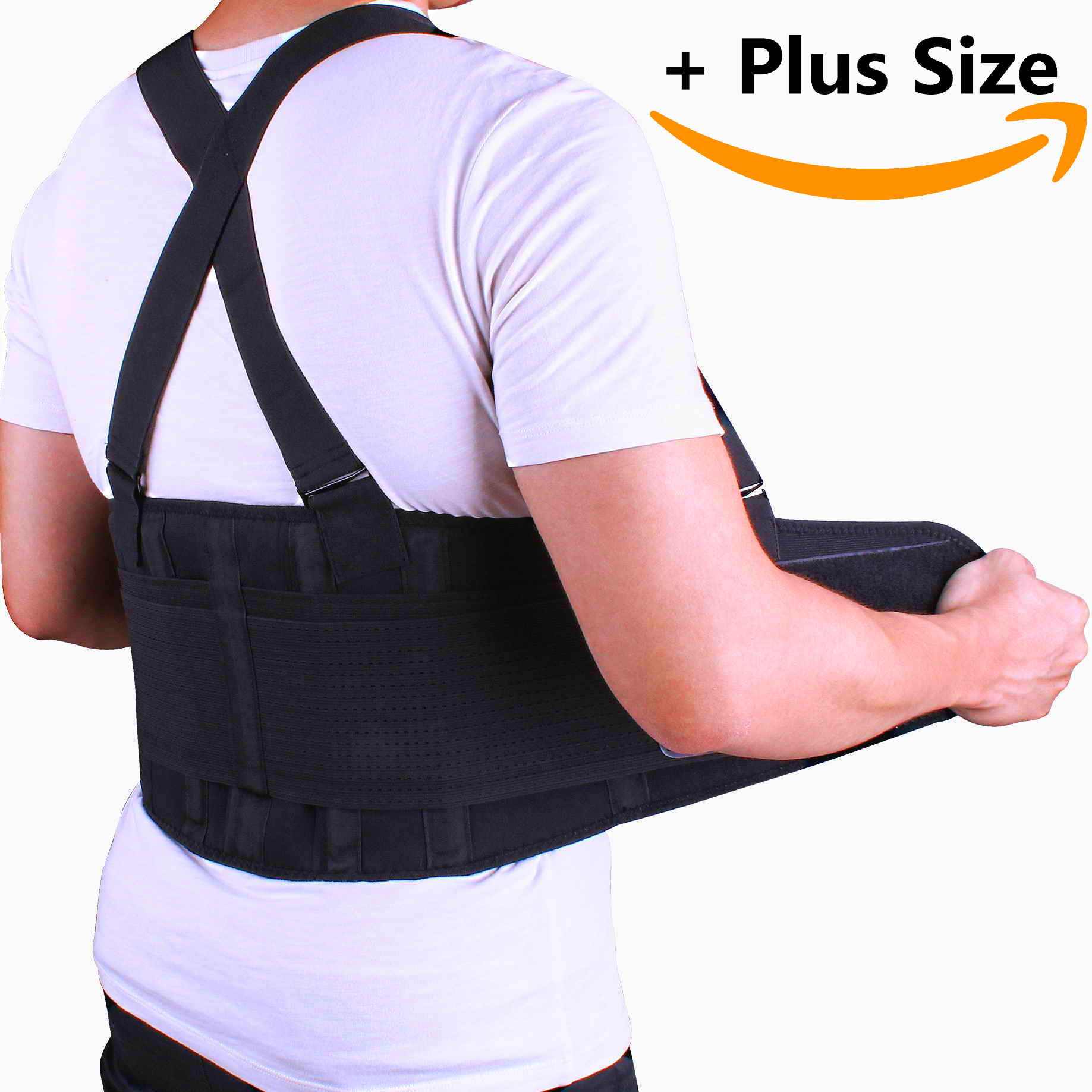 Lower Back Brace with Suspenders in PLUS SIZE NeoHealth